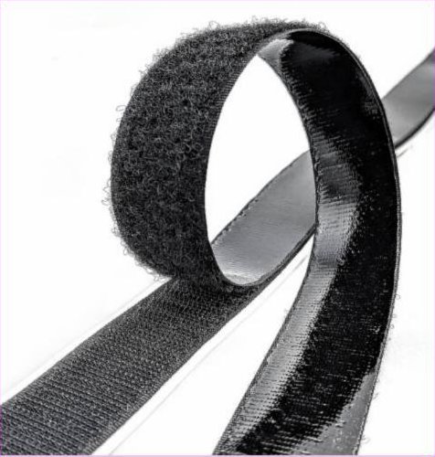 Extra-tacky rubber adhesive hook and loop